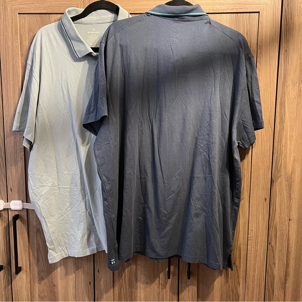 2 NWT Tommy John Second Skin Pima Cotton Short Sleeve Polo Shirt Size 2XL - Picture 6 of 6